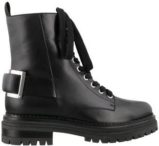 sergio rossi lace up booties