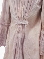 Thumbnail for your product : MIMI PROBER Bronte Lace-trimmed Cotton-voile Blouse - Pink