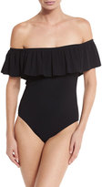Thumbnail for your product : Karla Colletto Josephine Off-the-Shoulder One-Piece Swimsuit