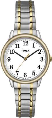 Timex Women's TW2P78700GP Dress Dial with Stainless Steel Expansion Band Watch