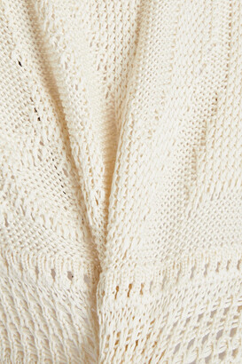 Amiri Pointelle-knit silk-blend cardigan