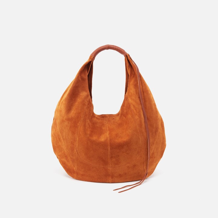 Woman BROWN T Timeless Hobo Bag in Suede Large