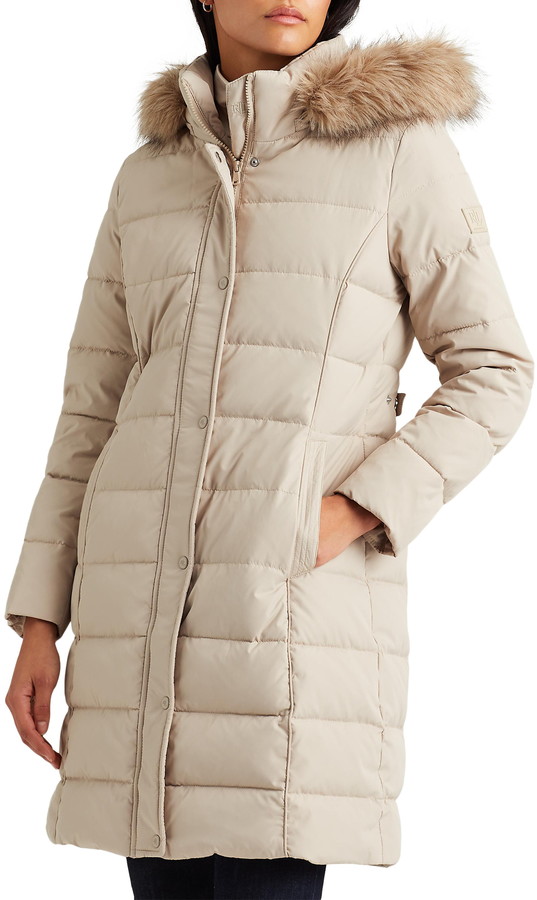 ralph lauren fur hooded coat