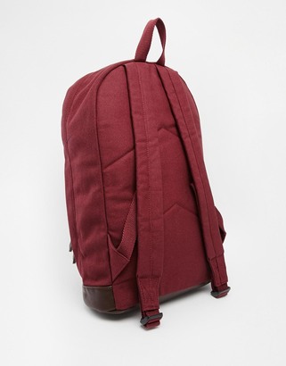 ASOS College Backpack In Burgundy Canvas