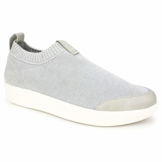 CLIFFS BY WHITE MOUNTAIN Shoes BREXLEY Women's Slip On LT Grey/Knit/Fabric 6H M