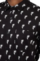 Thumbnail for your product : Topman Men's Trim Fit Palm Print Short Sleeve Woven Shirt