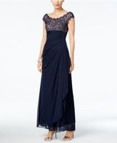Thumbnail for your product : Xscape Evenings Lace-Bodice Draped Gown