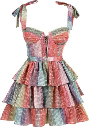 NEW ARRIVALS - Lily Rose In Rainbow Waves Dress - ShopStyle