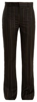 Thumbnail for your product : Wales Bonner Beuys Pinstriped Slim-leg Wool Trousers - Black