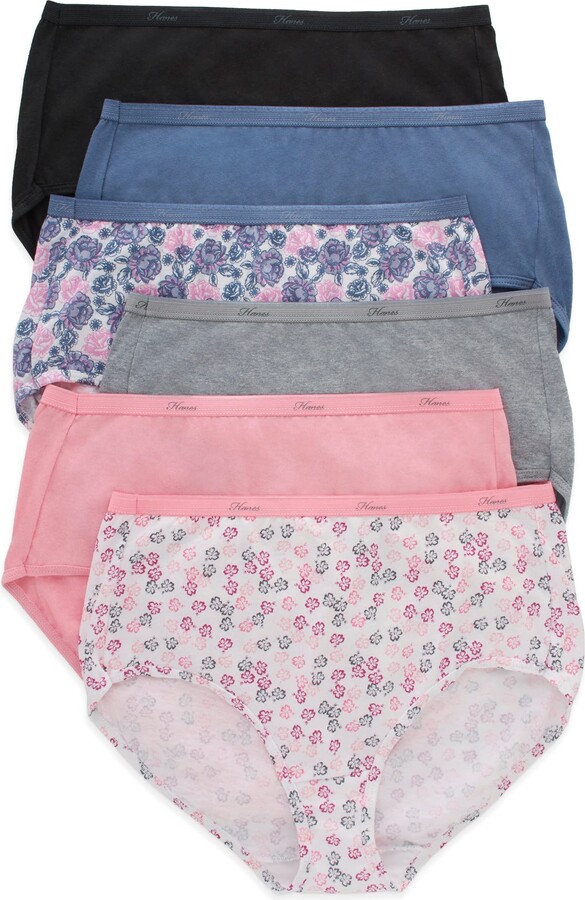 Hanes PP70AS Womens Nylon Brief Panties 6-Pack