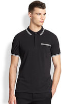 Thumbnail for your product : Emporio Armani Tipped Pique Polo
