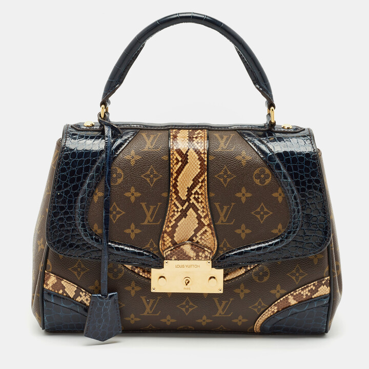 Louis Vuitton Blue Marine Monogram Alligator and Python Monogramissime ...