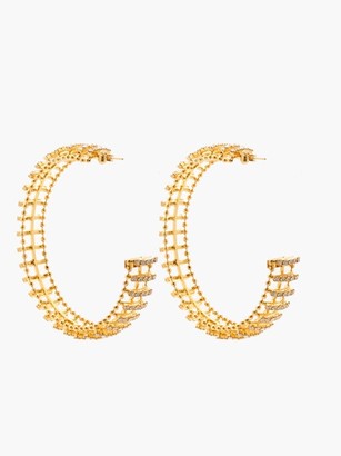 Rosantica Dolce Vita Crystal-embellished Hoop Earrings - Crystal