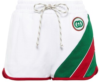 Gucci Pique jersey striped shorts