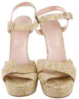 Thumbnail for your product : RED Valentino Floral Platform Sandals