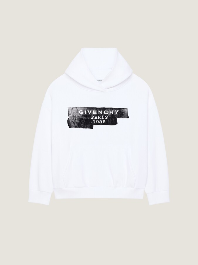Givenchy Hoodie sweatshirt in fleece with Tape print