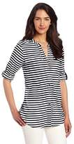 Thumbnail for your product : Calvin Klein Women's Striped Roll-Sleeve Shirt