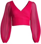 Thumbnail for your product : Flor Et. Al Baja Sheer Puff-Sleeve Top