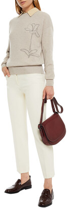 Brunello Cucinelli Bead-embellished Ribbed Cashmere Sweater