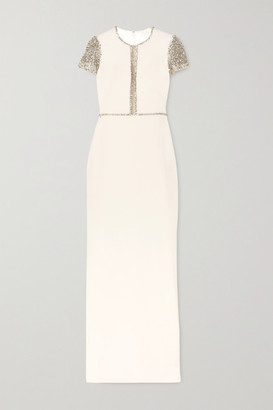 Jenny Packham Cosmo Embellished Tulle And Cady Gown - Ivory