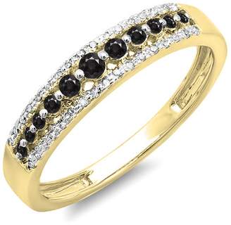 DazzlingRock Collection 0.25 Carat (ctw) 14K White Gold Round & White Diamond Ladies Wedding Band Ring 1/4 CT (Size 8.5)