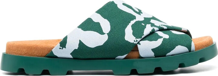 Camper Brutus printed cross-strap sandals