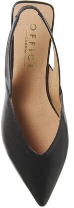 Office Fritz Point Slingback Flats Black Leather