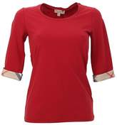 Thumbnail for your product : Burberry Deep Red Stretch Cotton T-shirt