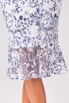 Thumbnail for your product : Girls On Film Triumph White And Navy Two-Tone Lace Bodycon Midi Dress