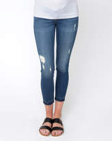 Thumbnail for your product : Ripe Maternity Unhemmed Vintage Cropped Jeans