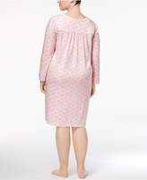 Thumbnail for your product : Miss Elaine Plus Size Knit Lace-Trim Nightgown