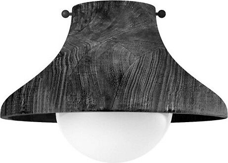 REGINA ANDREW Surfside Wood Flushmount Light in Black