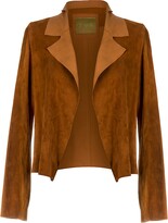 Thumbnail for your product : ZUT London - Suede Leather Classic Short Jacket - Brown
