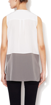 Thumbnail for your product : Vince Silk Colorblocked Sleeveless Blouse