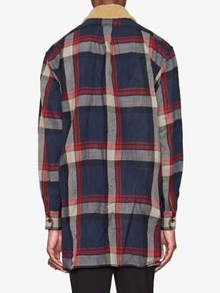 Gucci Check wool oversize shirt