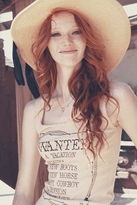 Thumbnail for your product : Wildfox Couture Wanted Buffalo Tank in Ghost Tan