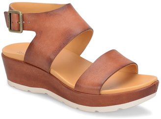 Kork-Ease Khloe Ankle Strap Leather Wedge Sandals