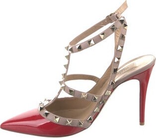 Valentino Rockstud Accents T-Strap Pumps