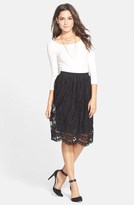 Thumbnail for your product : Painted Threads Lace Midi Skirt (Juniors)