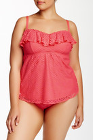 Thumbnail for your product : Becca Crochet Tankini Top (Plus Size)