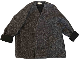 Balenciaga Anthracite Wool Coat for Women