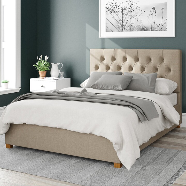 Dunelm Olivier Eire Linen Ottoman Bed Natural ShopStyle