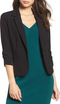 Thumbnail for your product : Eliza J Ruched Sleeve Blazer