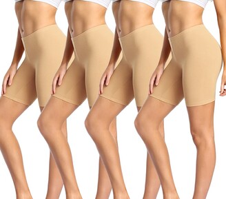 SHAPERX Women’s High Waist Seamless Slimming Panties Plus Size Pack of 4  Multiclour