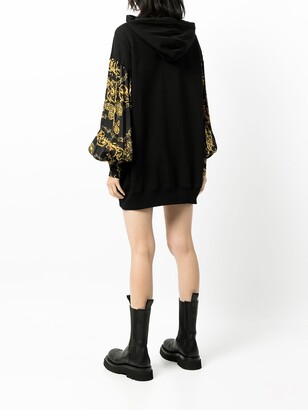Versace Jeans Couture Regalia Baroque-print hoodie dress