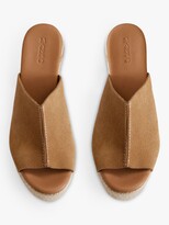 Thumbnail for your product : MANGO Platform Leather Slip On Sandals, Mid Brown