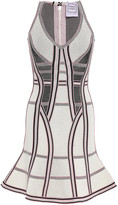 Thumbnail for your product : Herve Leger Fluted Pointelle-knit Mini Dress