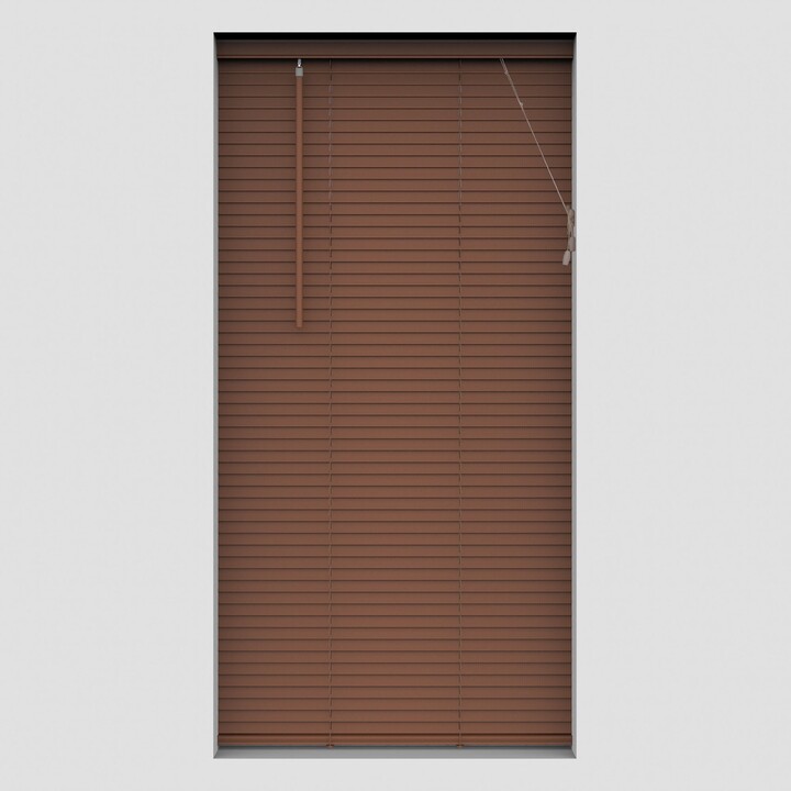 Dunelm Hardwood Acacia 25mm Slats Blind, Size160cm (63") x