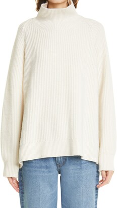 Rosetta Getty Rib Oversize High-Low Cashmere Sweater