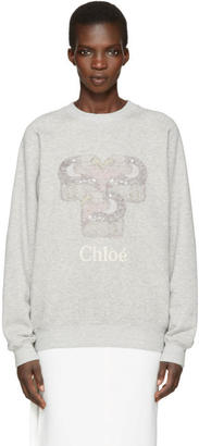 Chloé Grey Toucan Logo Pullover